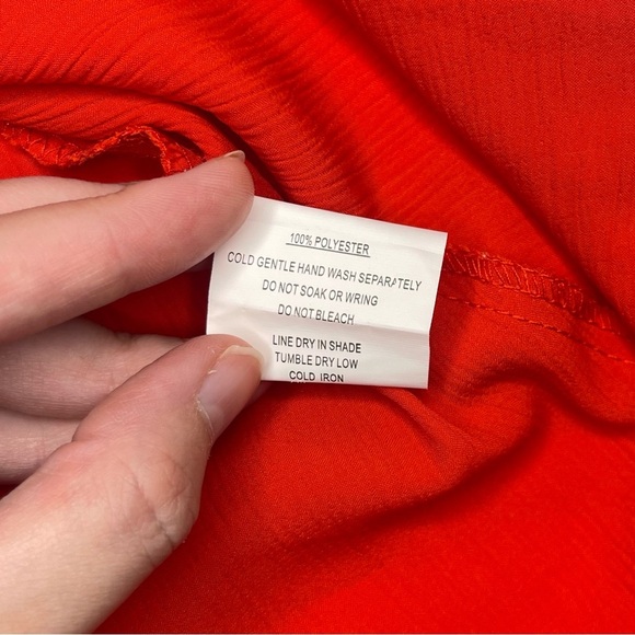 Selfie Leslie Vibrant Red Silky Mini Dress - Picture 5 of 6